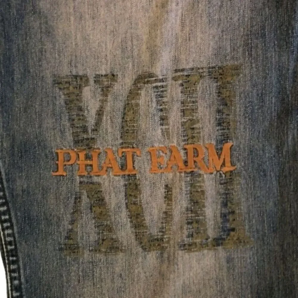 VTG Phat Farm Baggy Jeans Mens Size 36x32 Wide Leg Streetwear Skater Grunge